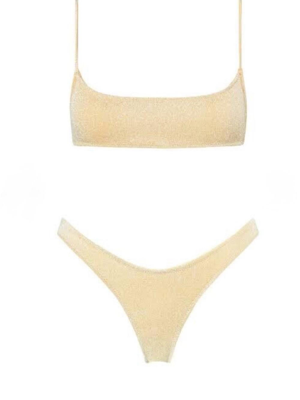 triangl swimwear gold sparkly Bikini Set Top: XS bottom: S